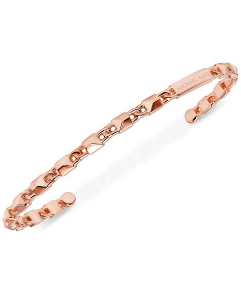 michael kors women's mercer link sterling silver cuff